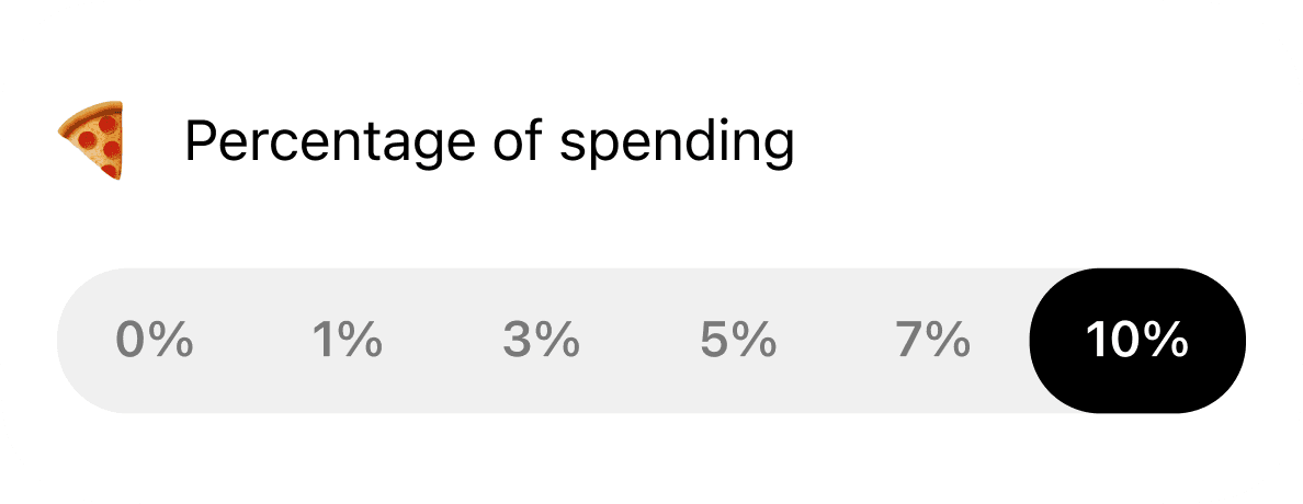Round up spending amounts