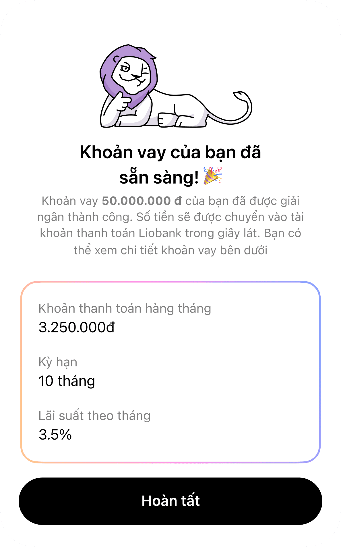 Lãi suất cạnh tranh