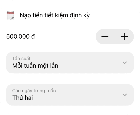 Lệnh chuyển tiền tiết kiệm định kỳ